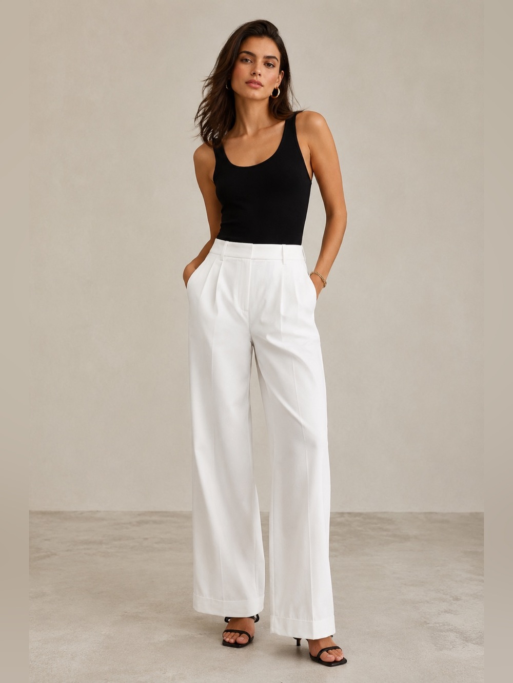 New! J.Crew Wide-leg pleated pant